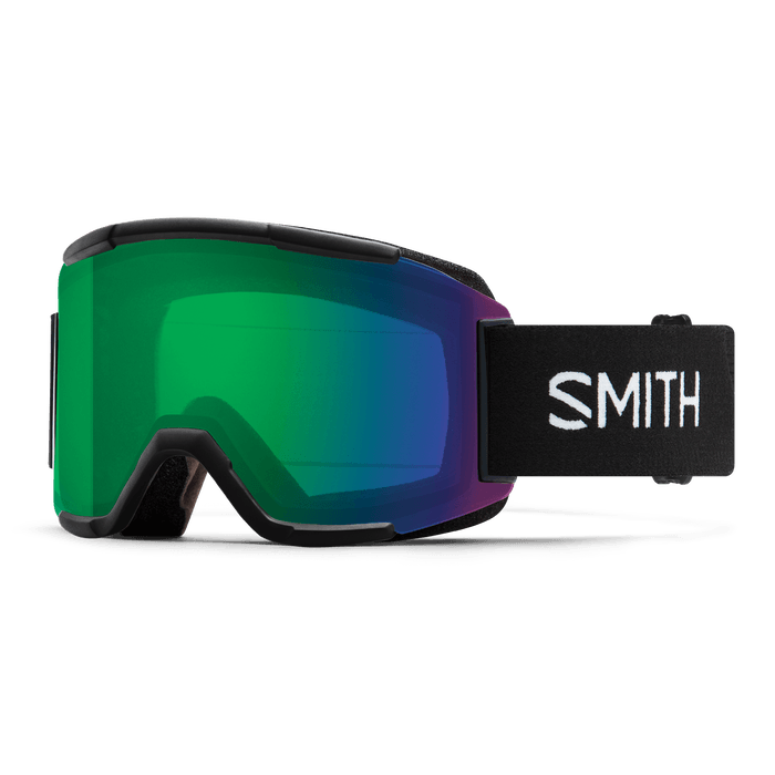 SMITH Squad Black - ChromaPop Everyday Green Mirror + Clear Snow Goggle Snow Goggles Smith 
