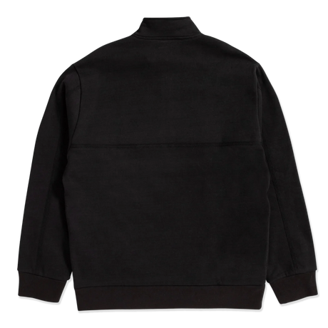 HUF Split 1/4 Zip Mock Neck Sweater Black Women's Sweaters huf 