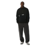 HUF Split 1/4 Zip Mock Neck Sweater Black Women's Sweaters huf 