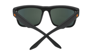 SPY Discord Dale Jr Matte Black - Happy Grey Green With Orange Spectra Mirror Sunglasses SUNGLASSES - Spy Sunglasses Spy 