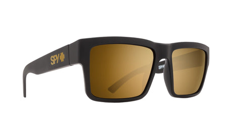 SPY Montana Soft Matte Black - Happy Bronze with Gold Spectra Mirror Sunglasses Sunglasses Spy 