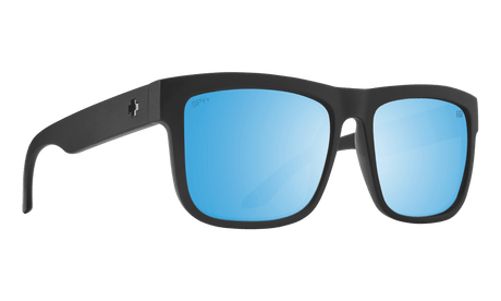 SPY Discord Matte Black - Happy Boost Bronze Ice Blue Spectra Mirror Polarized Sunglasses Sunglasses Spy 