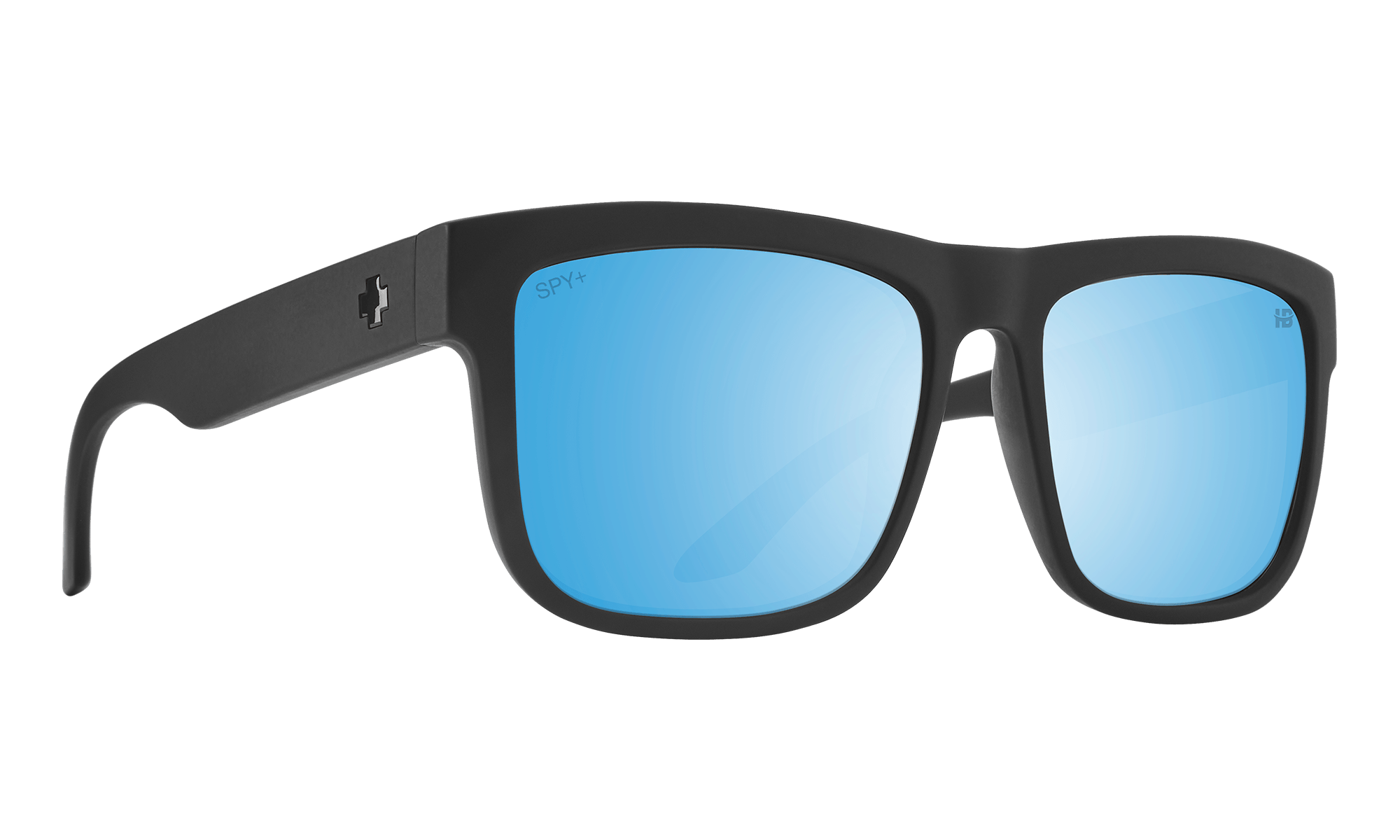 SPY Discord Matte Black - Happy Boost Bronze Ice Blue Spectra Mirror Polarized Sunglasses Sunglasses Spy 