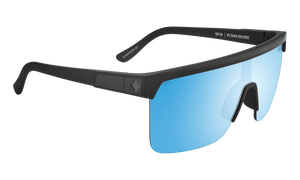 SPY Flynn 5050 Matte Black - Happy Boost Bronze Ice Blue Spectra Mirror Polarized Sunglasses Sunglasses Spy 