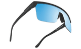 SPY Flynn 5050 Matte Black - Happy Boost Bronze Ice Blue Spectra Mirror Polarized Sunglasses Sunglasses Spy 