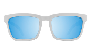 SPY Helm Tech Matte White - Happy Boost Bronze Ice Blue Spectra Mirror Polarized Sunglasses Sunglasses Spy 