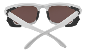 SPY Helm Tech Matte White - Happy Boost Bronze Ice Blue Spectra Mirror Polarized Sunglasses Sunglasses Spy 
