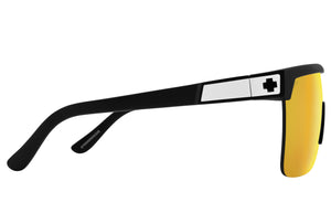 SPY Flynn 5050 Matte Black - Happy Boost Orange Mirror Sunglasses Sunglasses Spy 