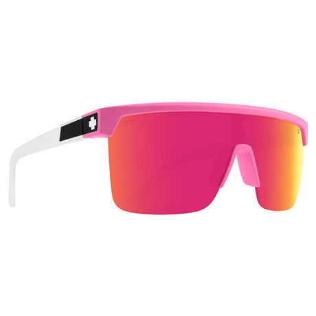 SPY Flynn 5050 Matte Pink Matte Translucent White - Happy Bronze Pink Mirror Sunglasses Sunglasses Spy 