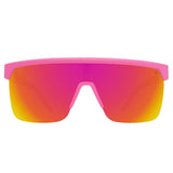SPY Flynn 5050 Matte Pink Matte Translucent White - Happy Bronze Pink Mirror Sunglasses Sunglasses Spy 