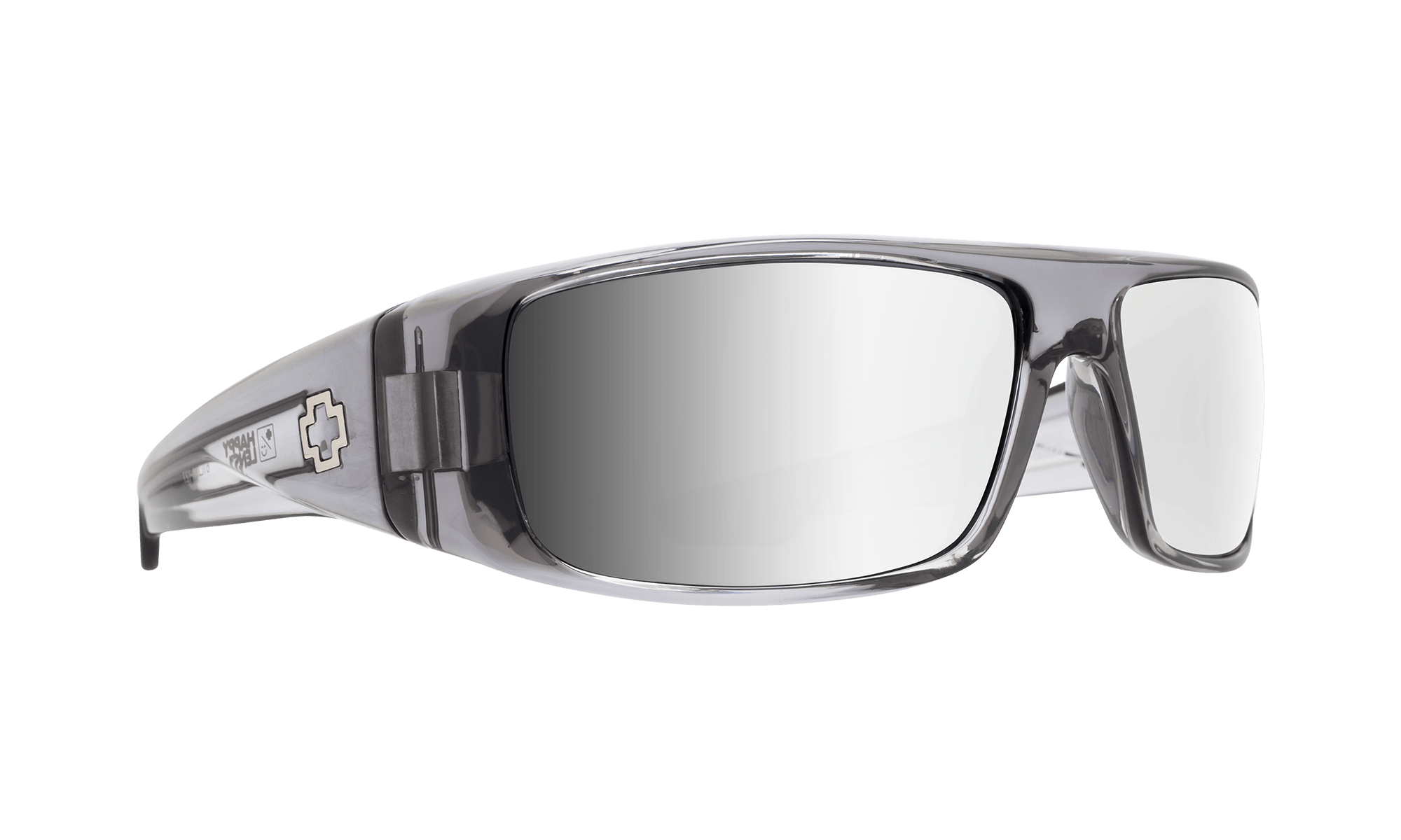 SPY Logan Clear Smoke Happy Grey Green With Silver Mirror Sunglasses Freeride Boardshop