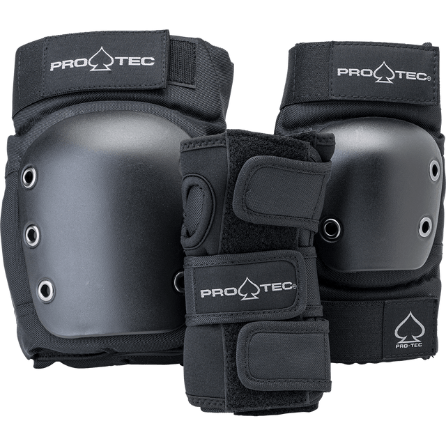 PRO-TEC Jr. Street Gear 3 Pack Black SKATE SHOP - Skateboard Pads Pro-tec 