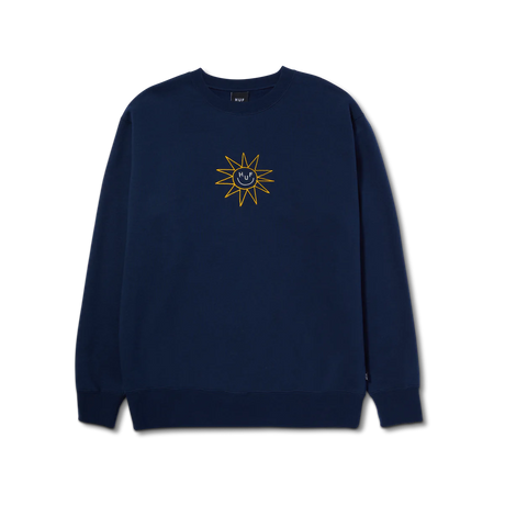 HUF Sun Guy Crewneck Navy Men's Crewnecks huf 