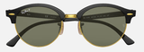 RAY-BAN Clubround Black - Green Classic G-15 Polarized Sunglasses SUNGLASSES - Ray-Ban Sunglasses Ray-Ban 
