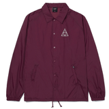 HUF Essentials Triple Triangle Coaches Jacket Maroon Men's Street Jackets huf 