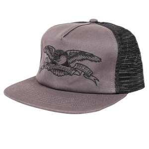 ANTIHERO Basic Eagle Snapback Hat Charcoal/Black Men's Hats Antihero 
