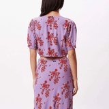 OBEY Clot Cropped Top Women's Purple Multi Women's Blouses Obey 