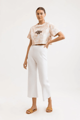 RHYTHM Cut Off Boyfriend T-Shirt Women's Vintage White Women's T-Shirts Rhythm 