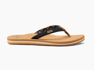 REEF Women's Cushion Sands Sandals Black/Tan Women's Sandals Reef 