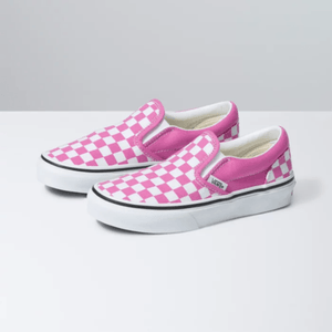 VANS Kids Checkerboard Slip-On Shoes Fiji Flower Youth and Toddler Skate Shoes Vans 