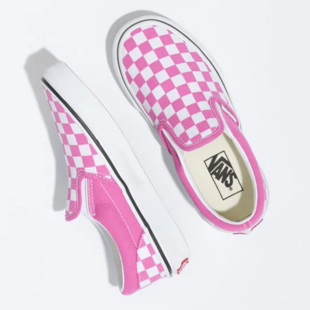 Toddler checkerboard vans pink sales