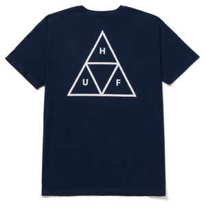 HUF Essentials Triple Triangle T-Shirt Navy Men's Short Sleeve T-Shirts huf 