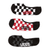 VANS Classic Super No Show 3 Pack Socks Black Red/White Checkerboard Men's Socks Vans 