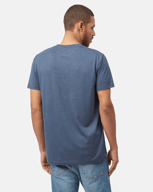 TENTREE Support Your Local Planet T-Shirt Dress Blue Heather Men's Short Sleeve T-Shirts Tentree 