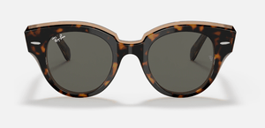 RAY-BAN Roundabout Brown Tortoise - Dark Grey Classic Sunglasses SUNGLASSES - Ray-Ban Sunglasses Ray-Ban 