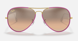 RAY-BAN Aviator Full Color Legend Violet/Gold - Silver/Pink Mirror Sunglasses SUNGLASSES - Ray-Ban Sunglasses Ray-Ban 