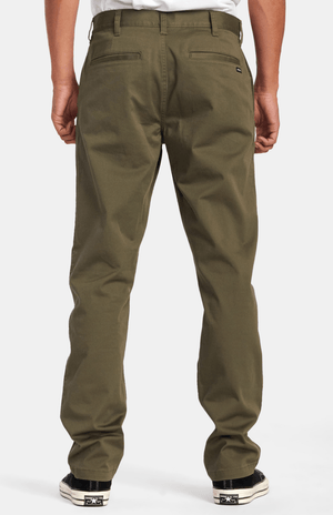 RVCA Weekend Stretch Chino Pants Olive Men's Pants RVCA 