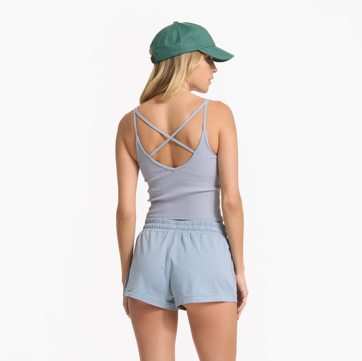 VUORI Women's Rib Crop Tank Light Cloud Women's Tank Tops and Halter Tops Vuori 