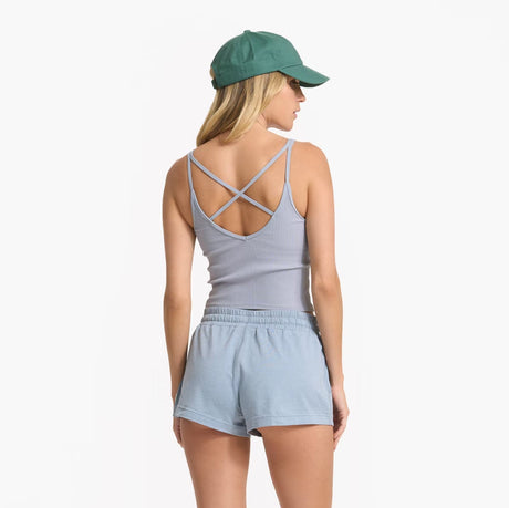 VUORI Women's Rib Crop Tank Light Cloud Women's Tank Tops and Halter Tops Vuori 