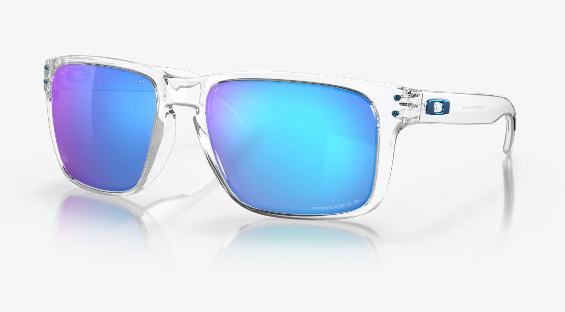 OAKLEY Holbrook Polished Clear - Prizm Sapphire Polarized Sunglasses Sunglasses Oakley 