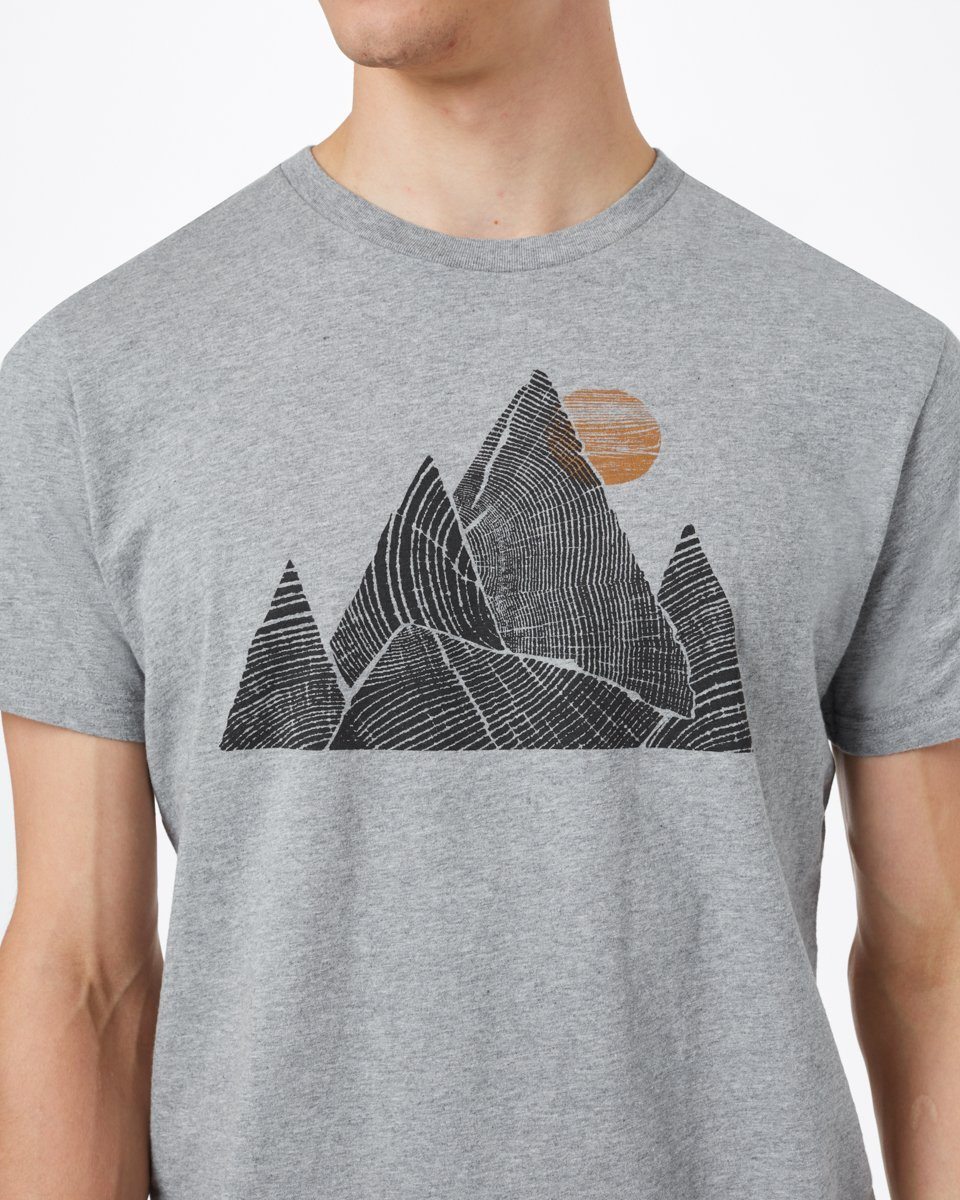 TENTREE Mountain Peak Classic T-Shirt Heather Grey MENS APPAREL - Men's Short Sleeve T-Shirts Tentree 