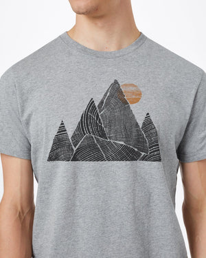 TENTREE Mountain Peak Classic T-Shirt Heather Grey MENS APPAREL - Men's Short Sleeve T-Shirts Tentree 