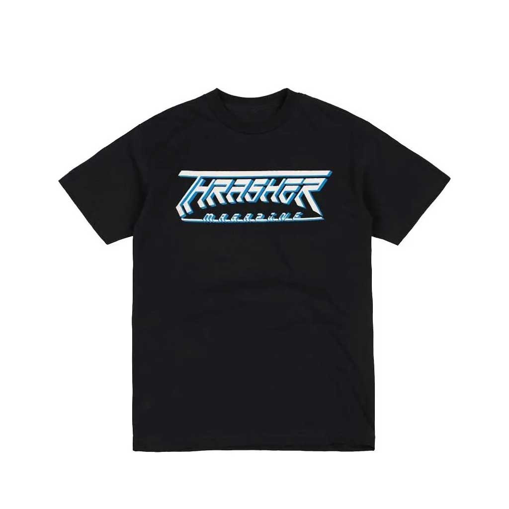 THRASHER Future Logo T-Shirt Black Men's Short Sleeve T-Shirts Thrasher 