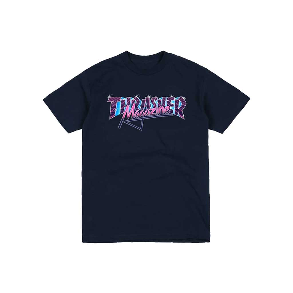 THRASHER Vice Logo T-Shirt Navy Men's Short Sleeve T-Shirts Thrasher 