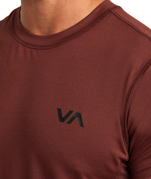 RVCA Sport Vent Performance T-Shirt Mahogany Men's Short Sleeve T-Shirts RVCA 