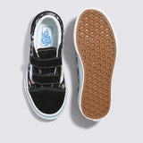 VANS Old Skool V Kids Shoes Glow Cosmic Zoo Black/Blue Youth and Toddler Skate Shoes Vans 