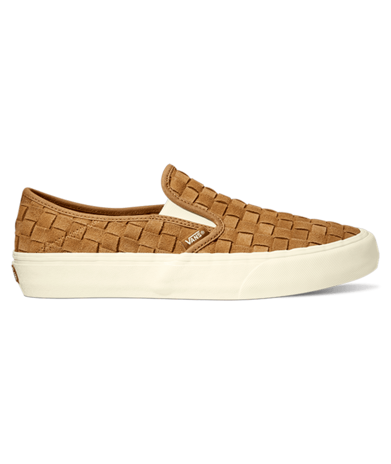 VANS Leather Weave Slip-On VR3 SF Shoes Chipmunk Women's Skate Shoes Vans 