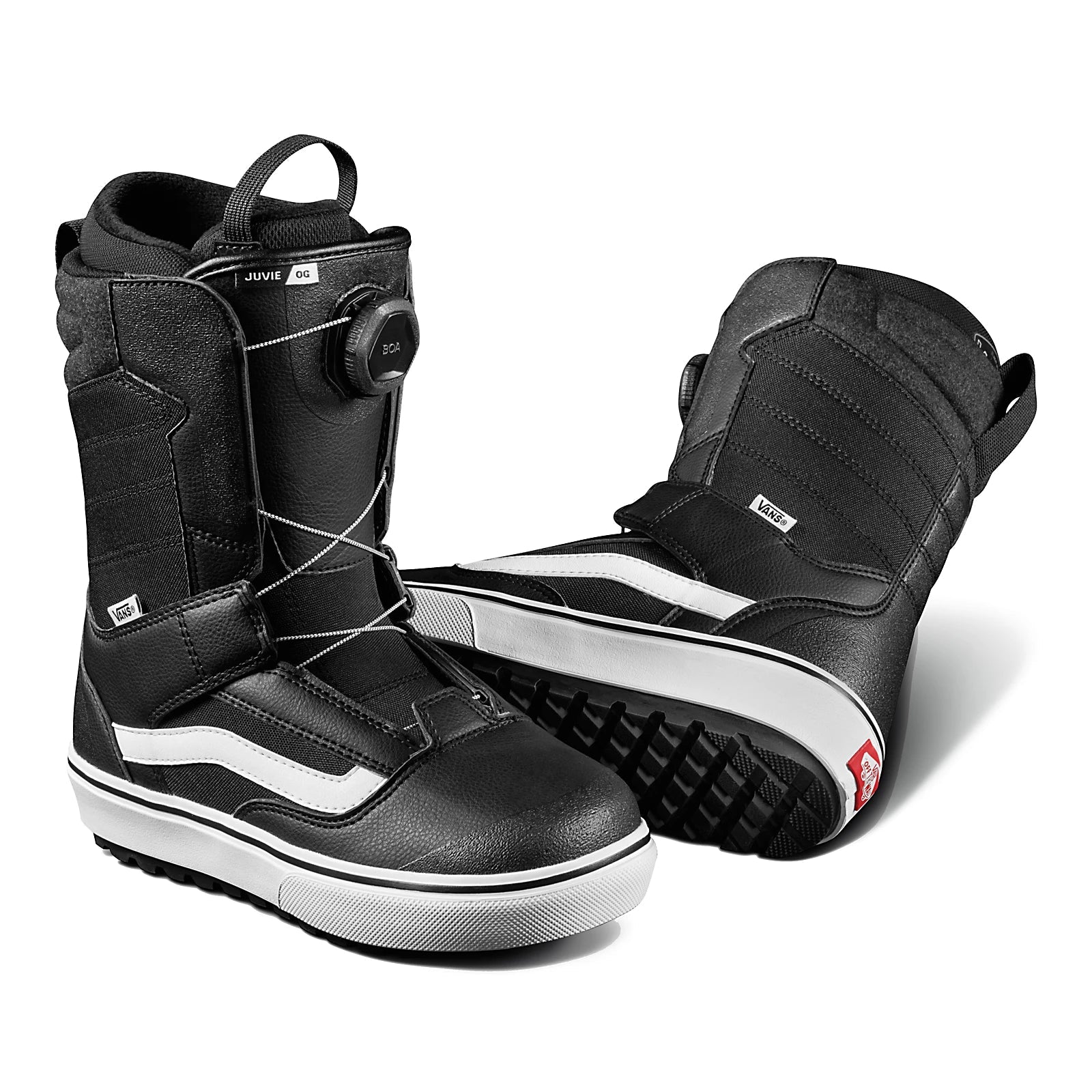 VANS Youth Juvie OG Snowboard Boots Black/White 2023 Youth Snowboard Boots Vans 