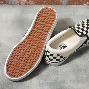 VANS Skate Slip-On Checkerboard Shoes Black/ Off White Men's Skate Shoes Vans 