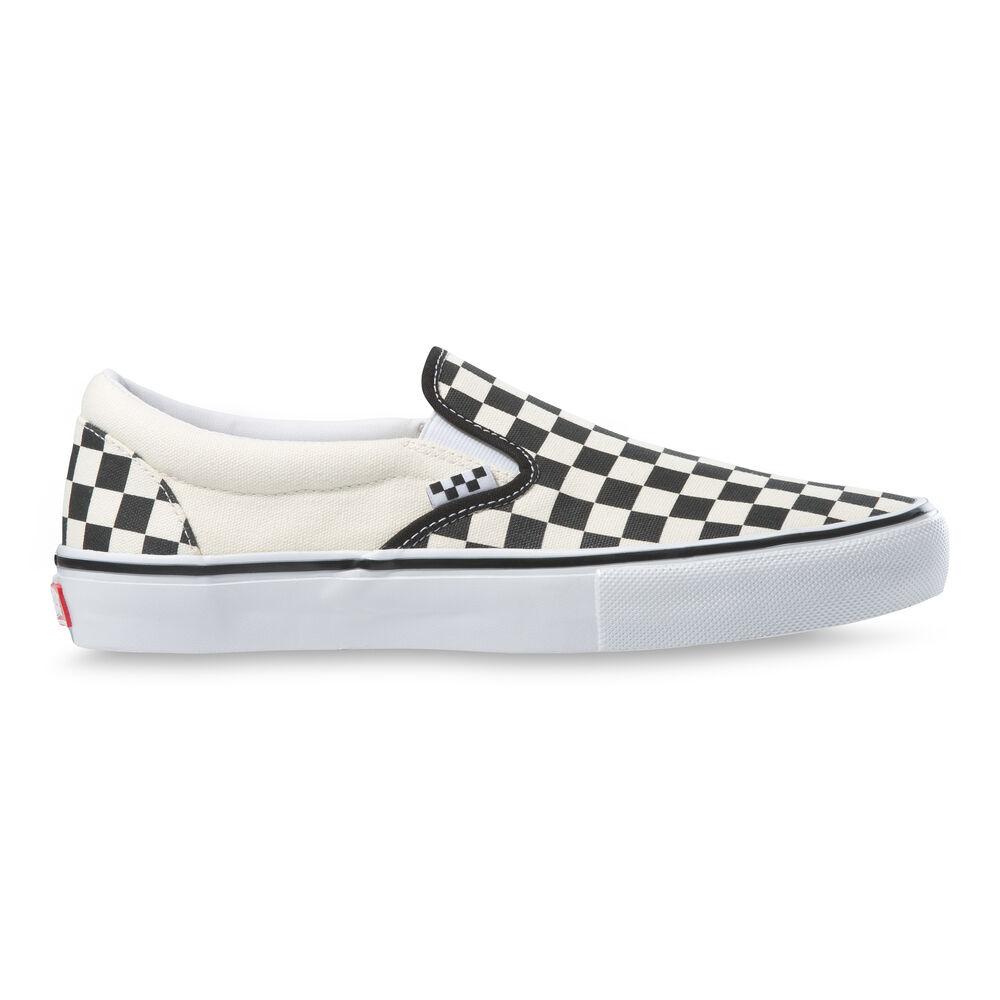 VANS Skate Slip-On Checkerboard Shoes Black/ Off White Men's Skate Shoes Vans 8 