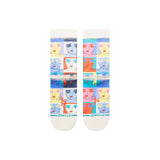 STANCE Women's Elena Fiorenza X Stance Flower Faces Socks Off White Women's Socks Stance 