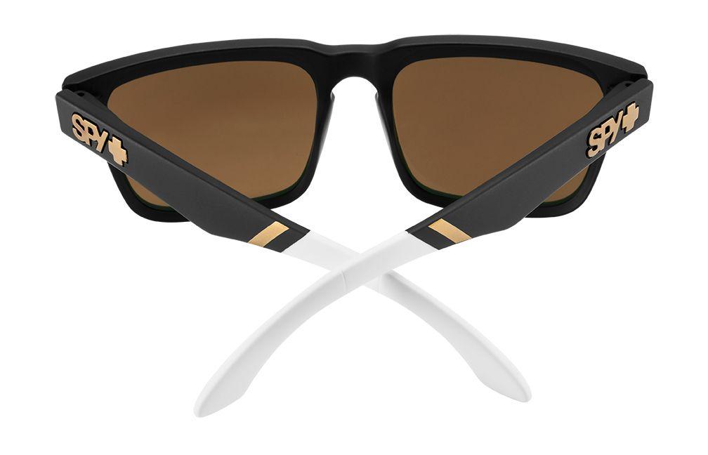 SPY + Tom Wallisch Matte Black - Happy Bronze With Gold Spectra Mirror Sunglasses Sunglasses Spy 