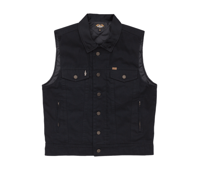 LOSER MACHINE Kingsway Vest Black MENS APPAREL - Men's Street Jackets Loser Machine 