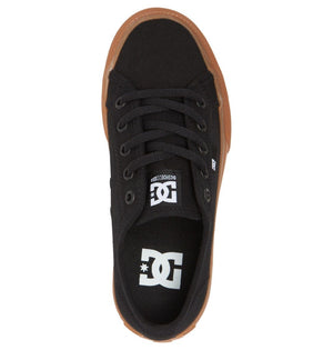 DC Manual Shoes Youth Black/Gum Youth and Toddler Skate Shoes DC 