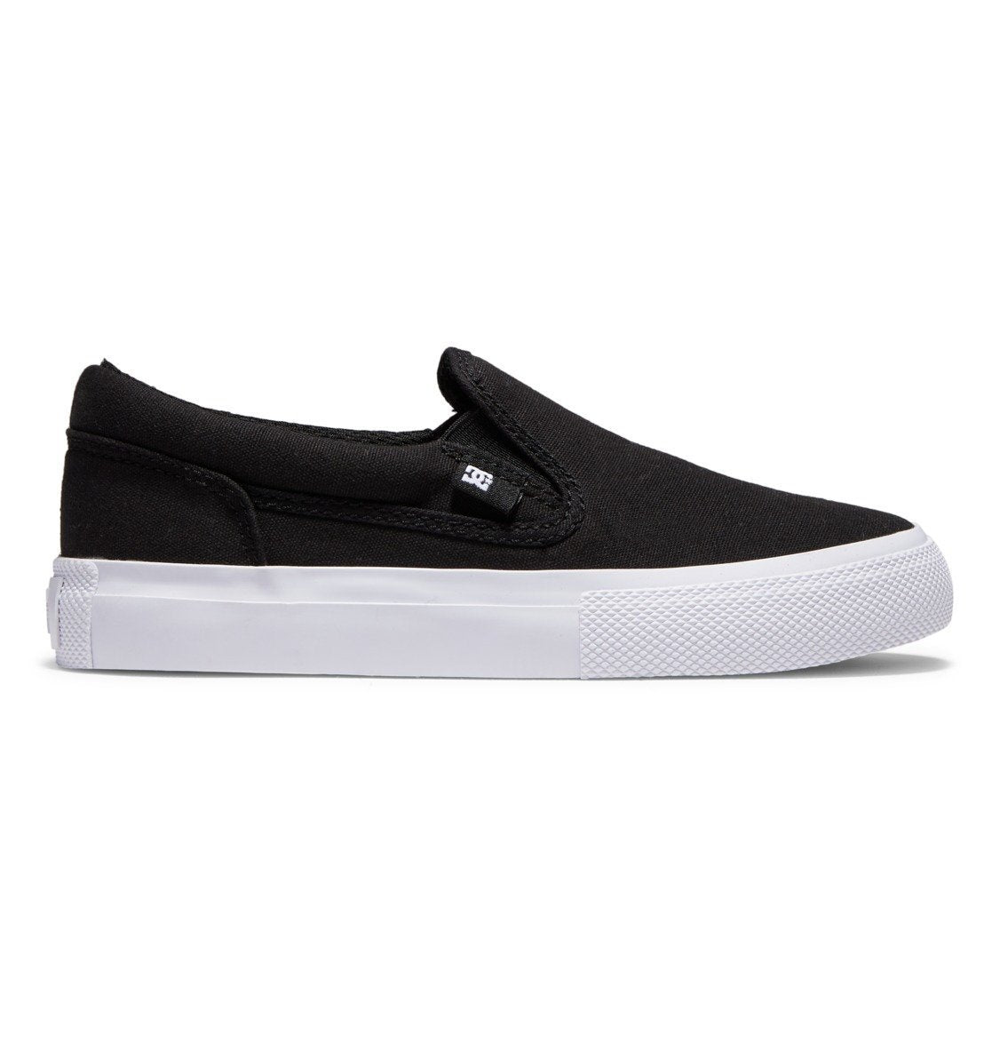 DC Manual Slip On Shoes Youth Black/White Youth and Toddler Skate Shoes DC 