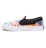 DC Manual Slip On Shoes Youth Primary Tie Dye Youth and Toddler Skate Shoes DC 